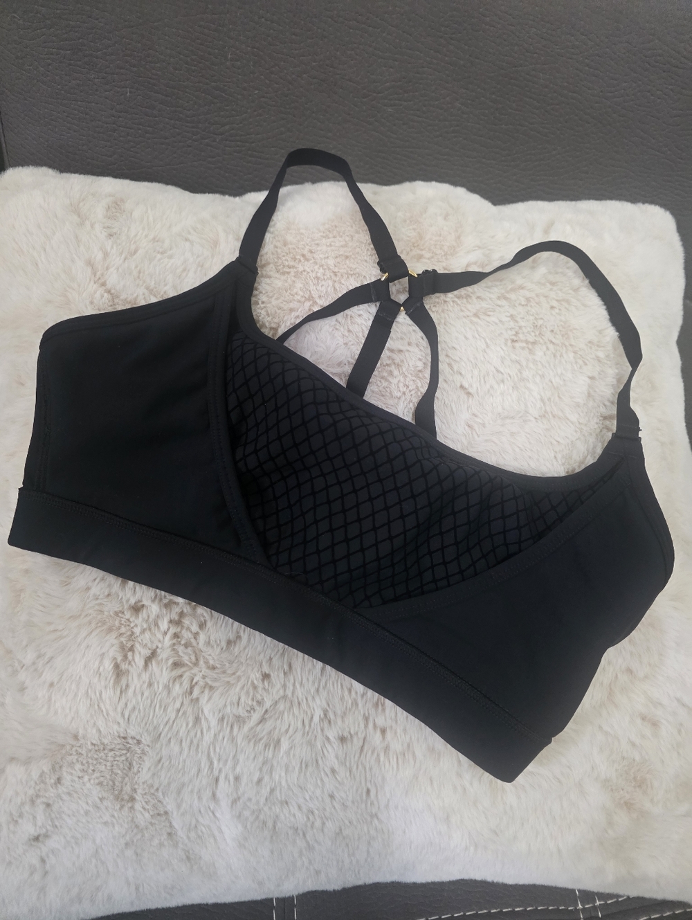 Savage X Fenty Black Strappy Sports Bra